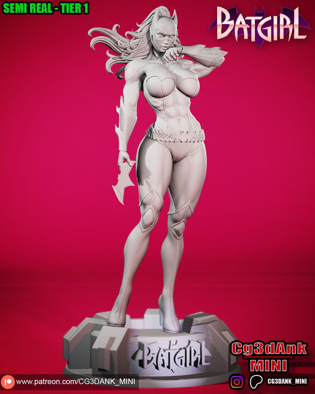 Batgirl Statue 3D-Printed Kit