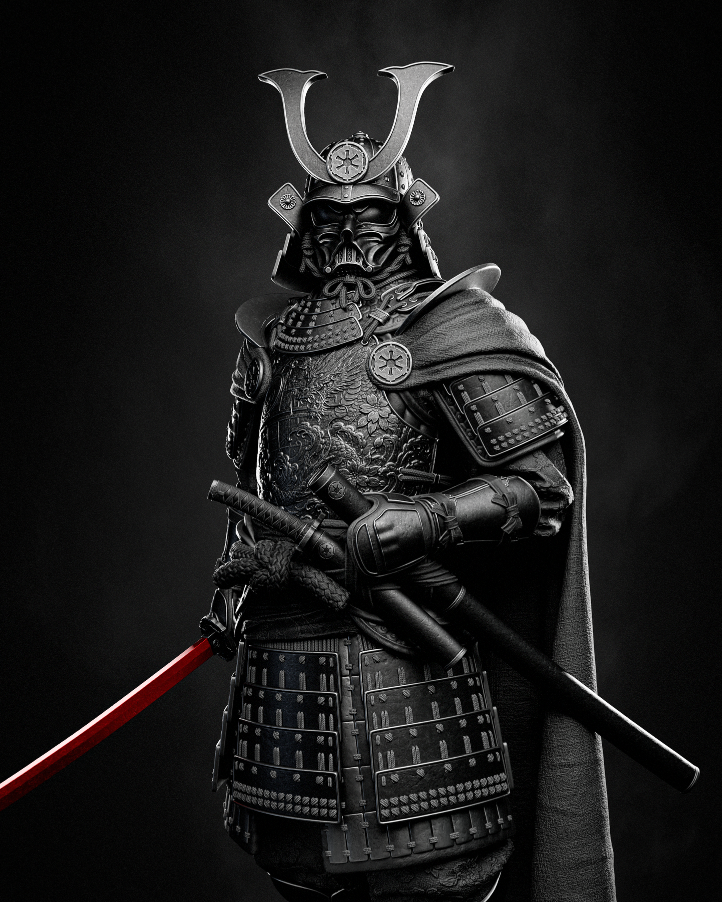 Darth Vader Samurai Statue 3D-Printed Kit