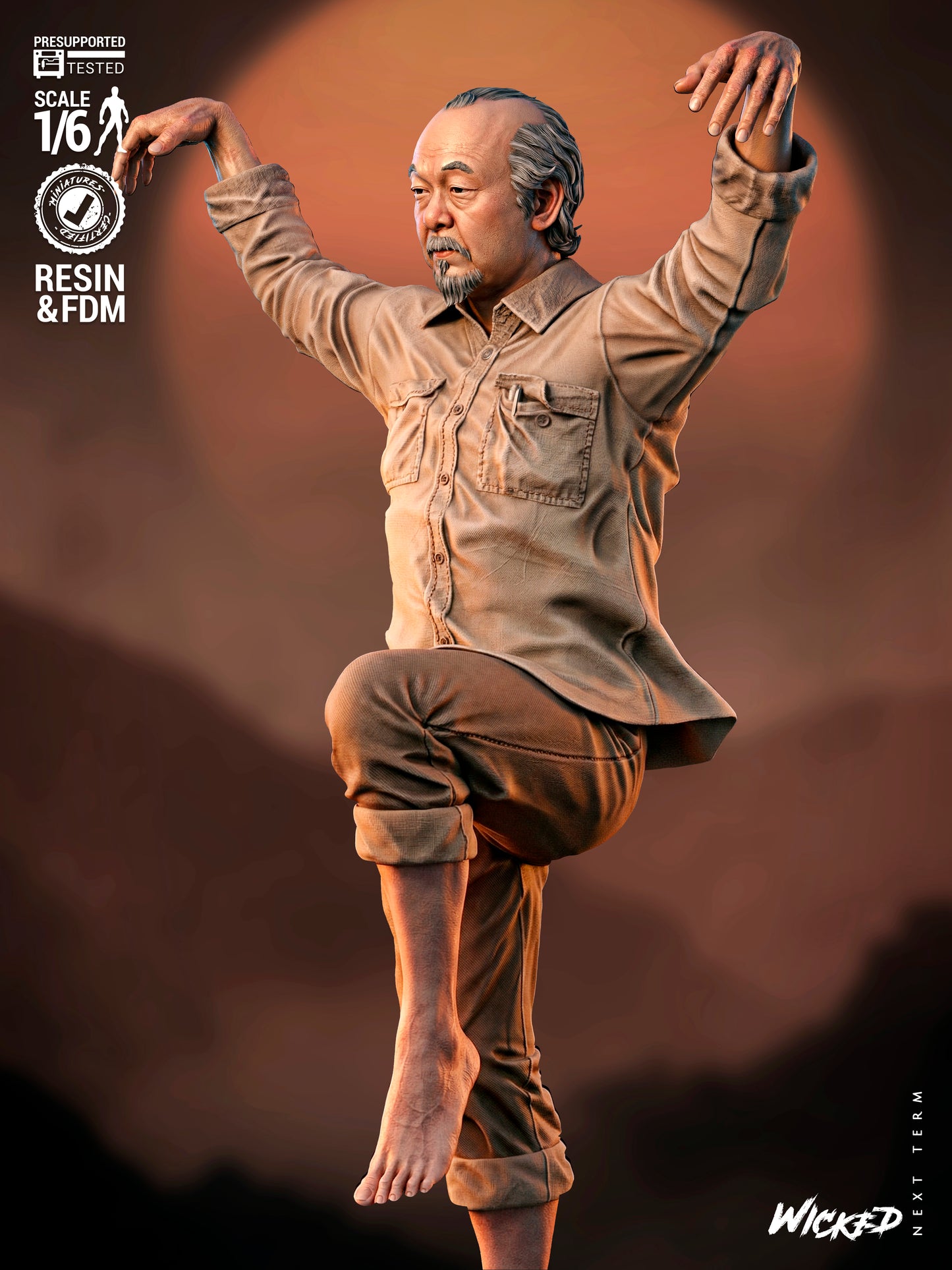 Mr. Miagi Statue 3D-Printed Kit