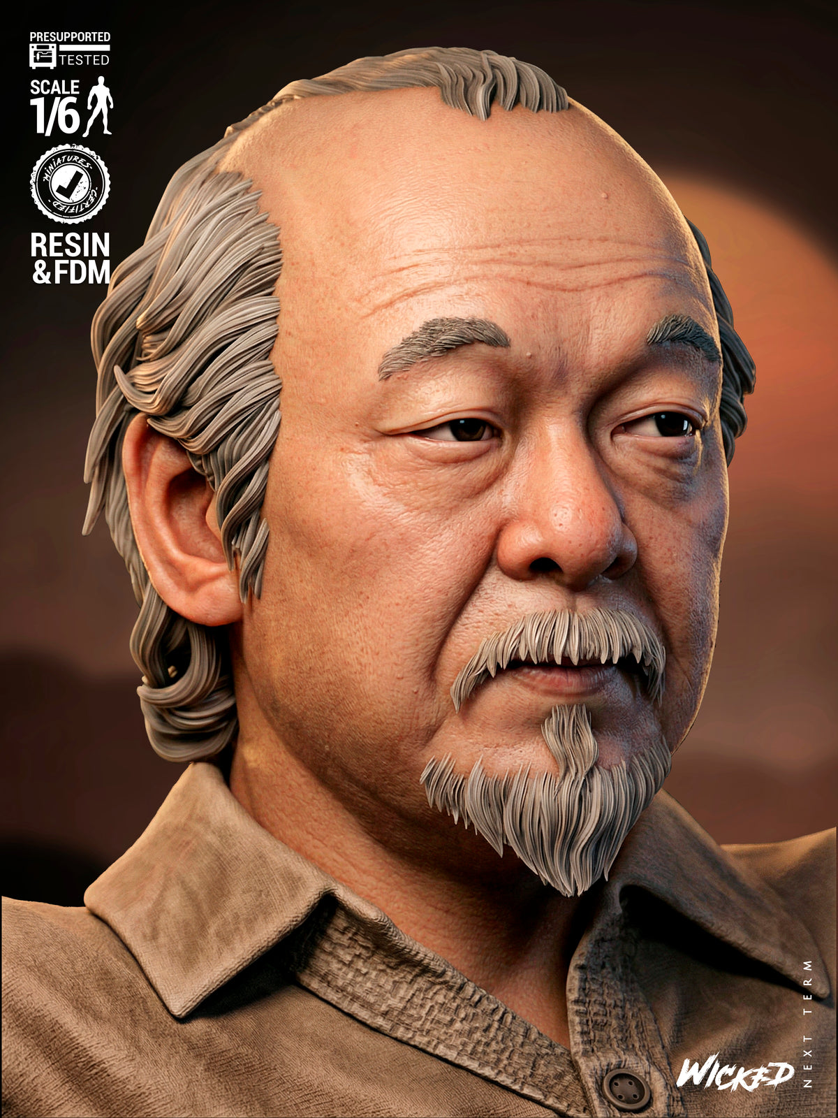 Mr. Miagi Statue 3D-Printed Kit