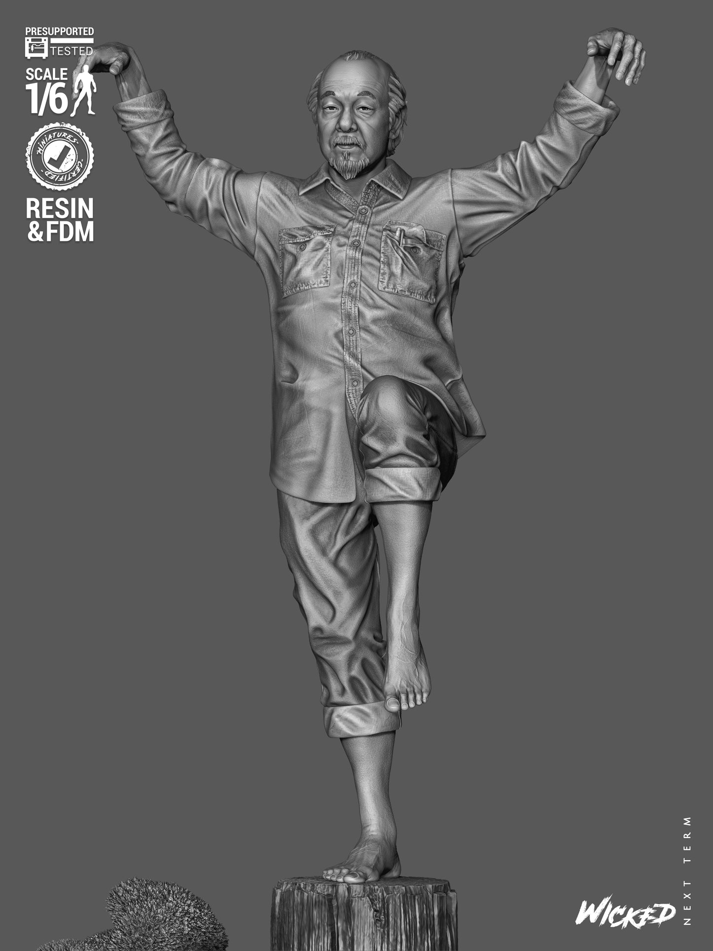 Mr. Miagi Statue 3D-Printed Kit