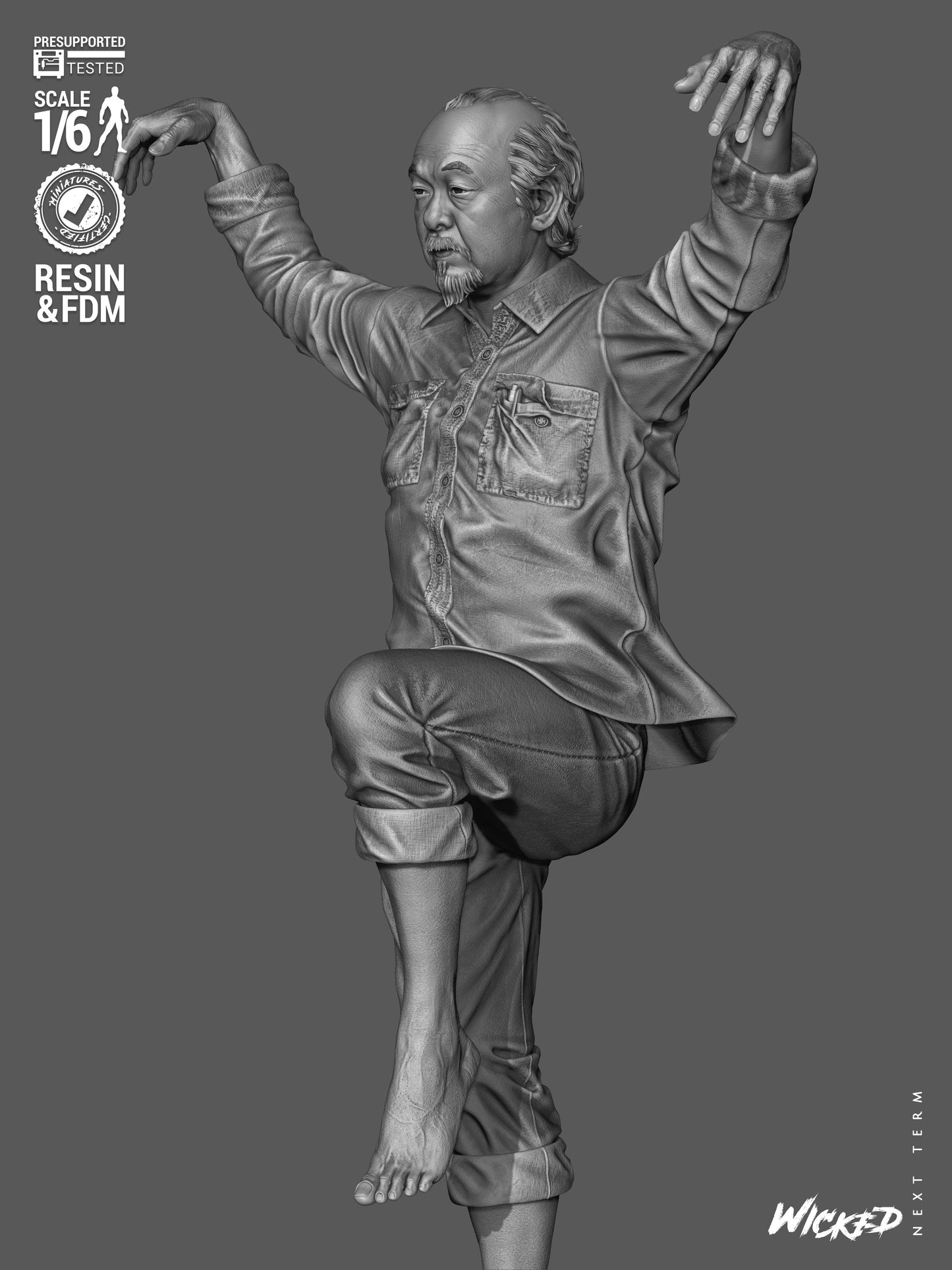 Mr. Miagi Statue 3D-Printed Kit