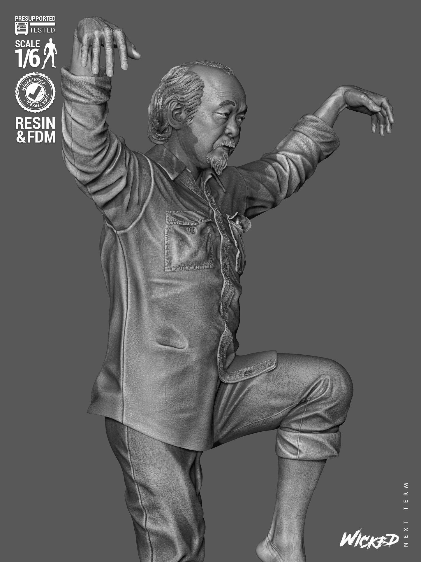Mr. Miagi Statue 3D-Printed Kit