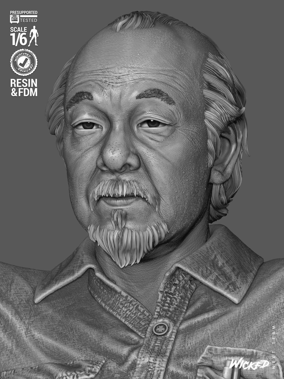 Mr. Miagi Statue 3D-Printed Kit