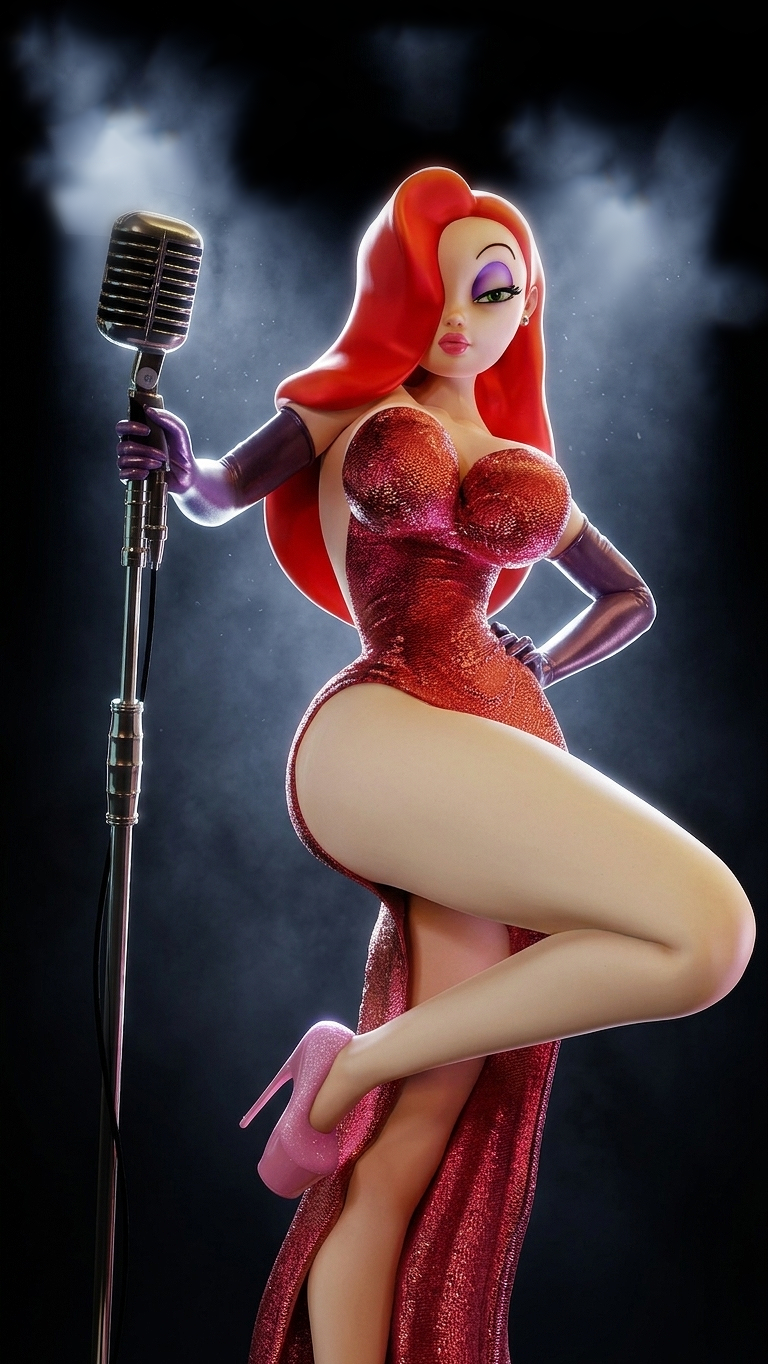 Jessica Rabbit Statue 3D-Printed Kit