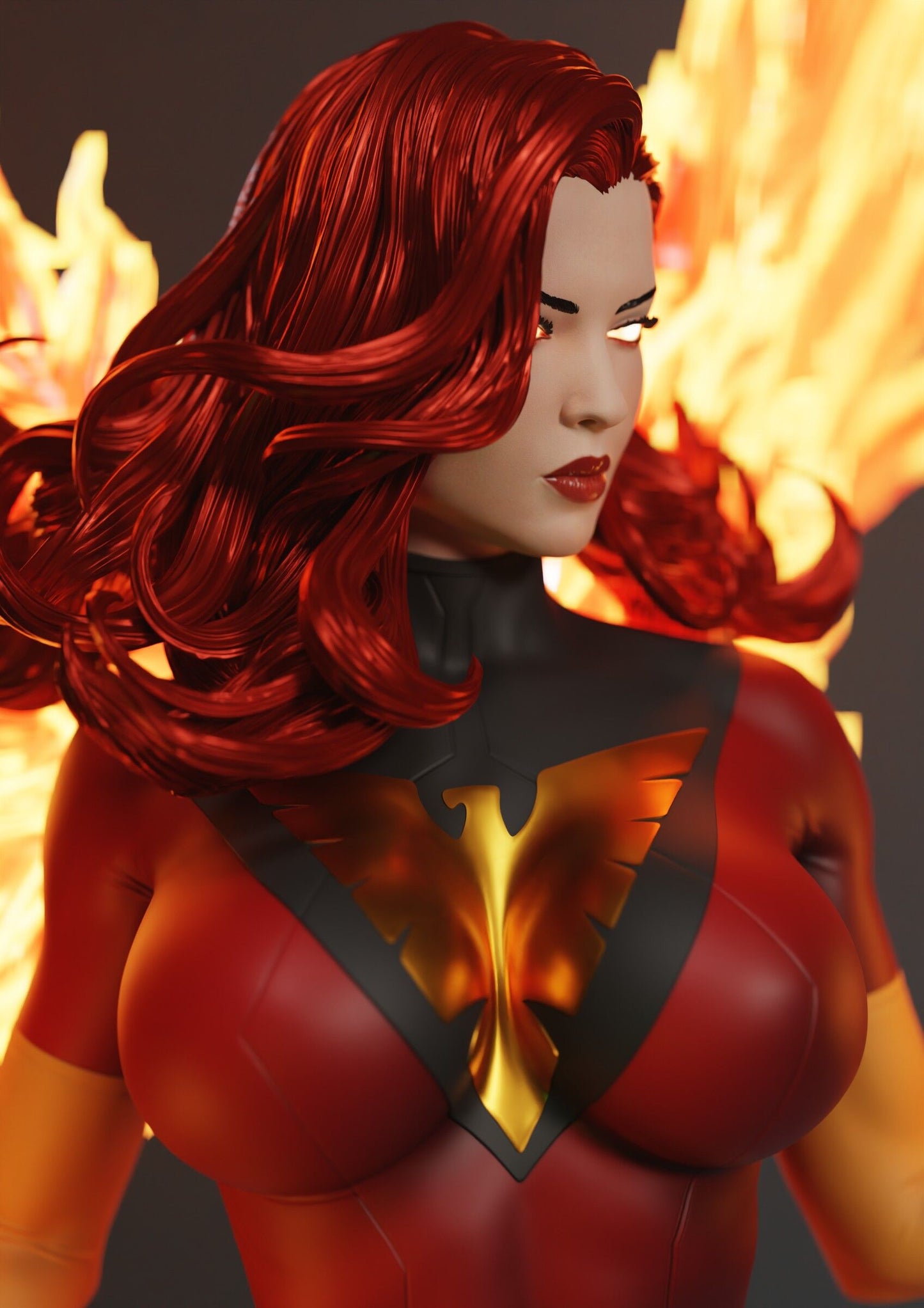 Dark Phoenix Statue 3D-Printed Kit