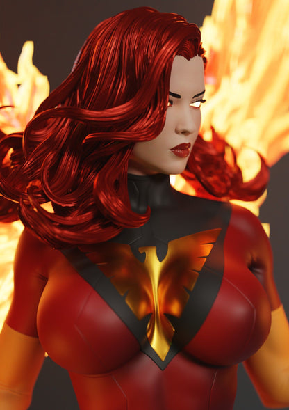 Dark Phoenix Statue 3D-Printed Kit