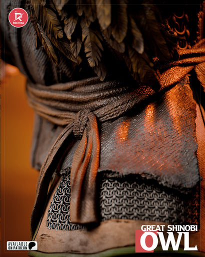 Great Shinobi Owl Statue 3D-Printed Kit