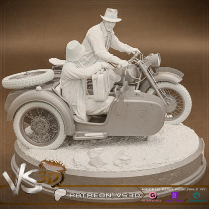 Indiana Jones Diorama Statue 3D-Printed Kit
