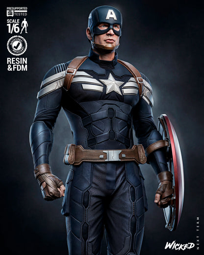 Captain America Statue 3D-Printed Kit