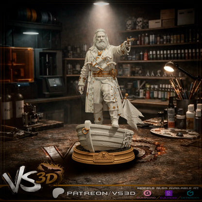 Black Beard Statue 3D-Printed Kit