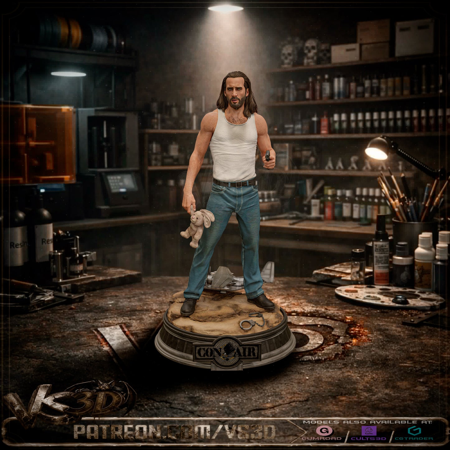 Cameron Poe Con-Air Statue 3D-Printed Kit