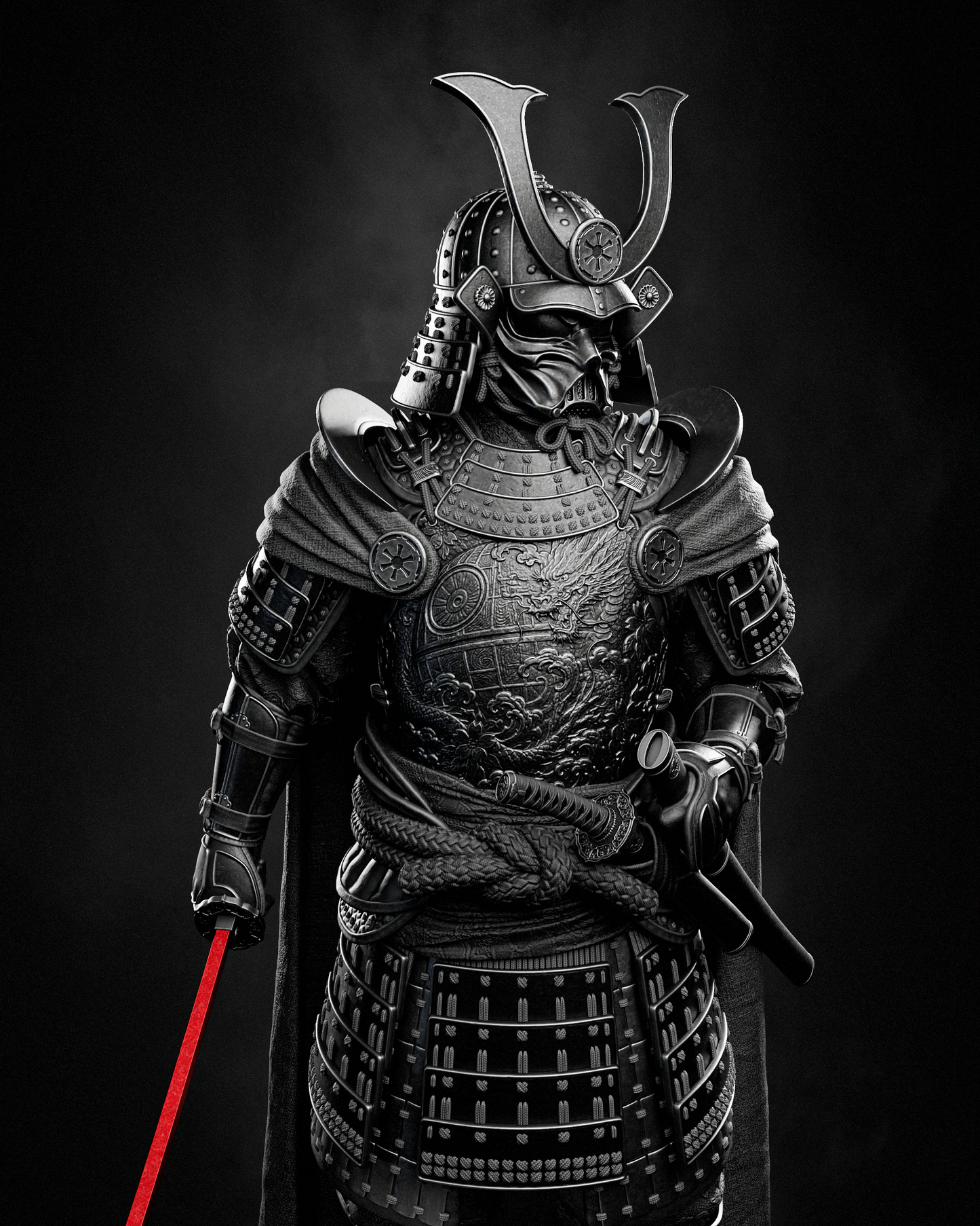 Darth Vader Samurai Statue 3D-Printed Kit