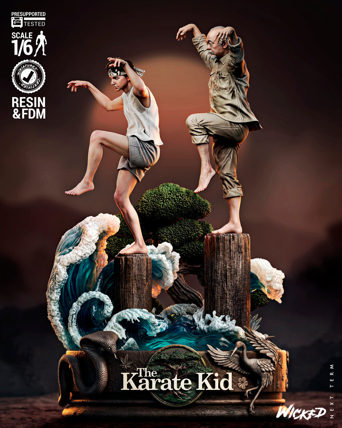 Karate Kid Diorama 3D-Printed Kit