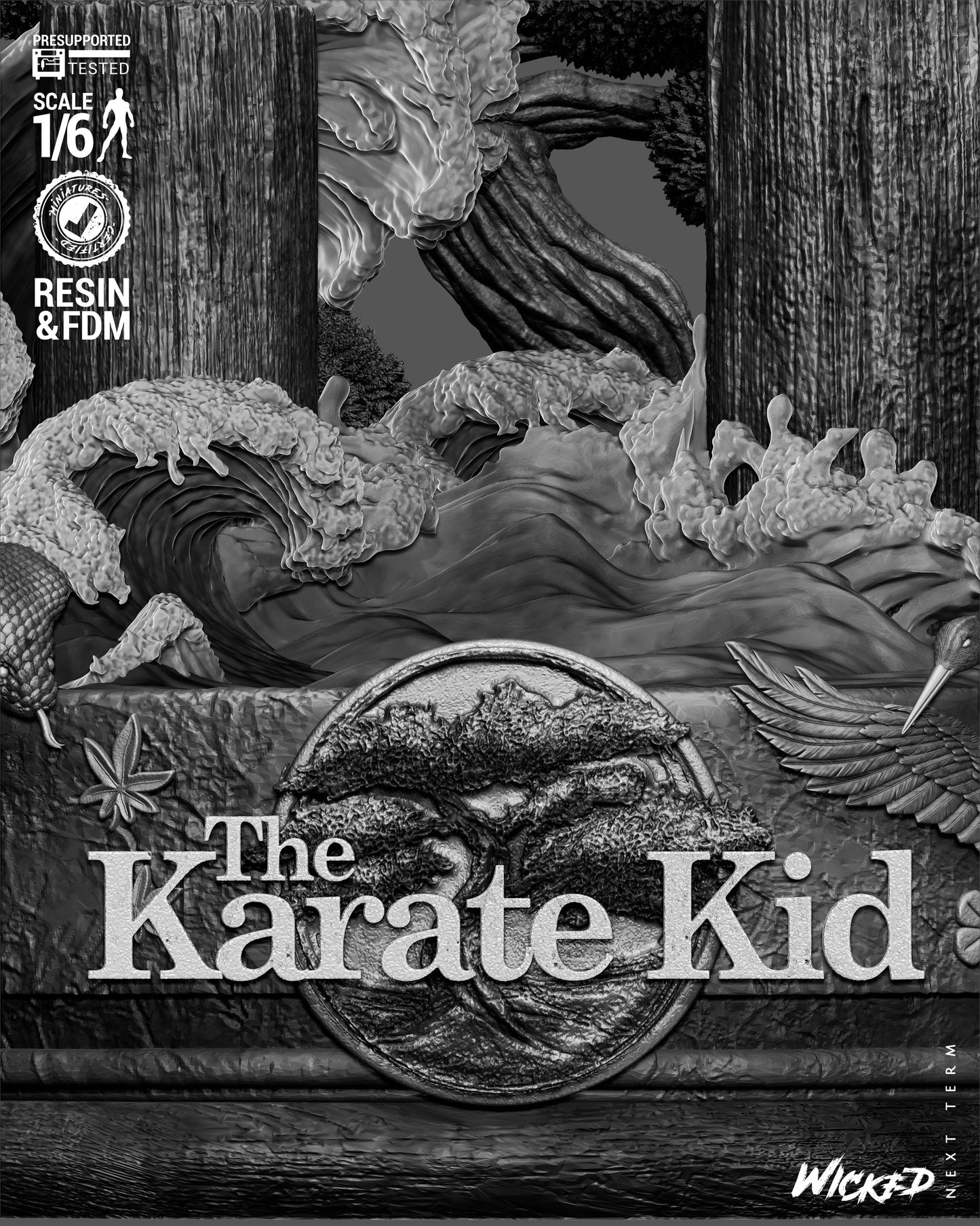 Karate Kid Diorama 3D-Printed Kit