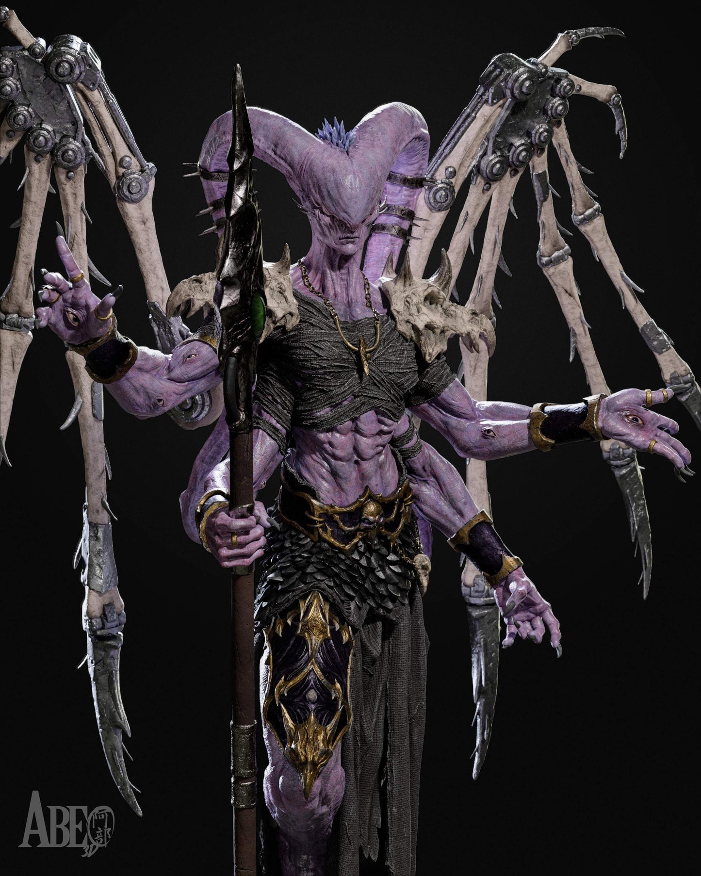 Ninefold Sorcerer Statue 3D-Printed Kit
