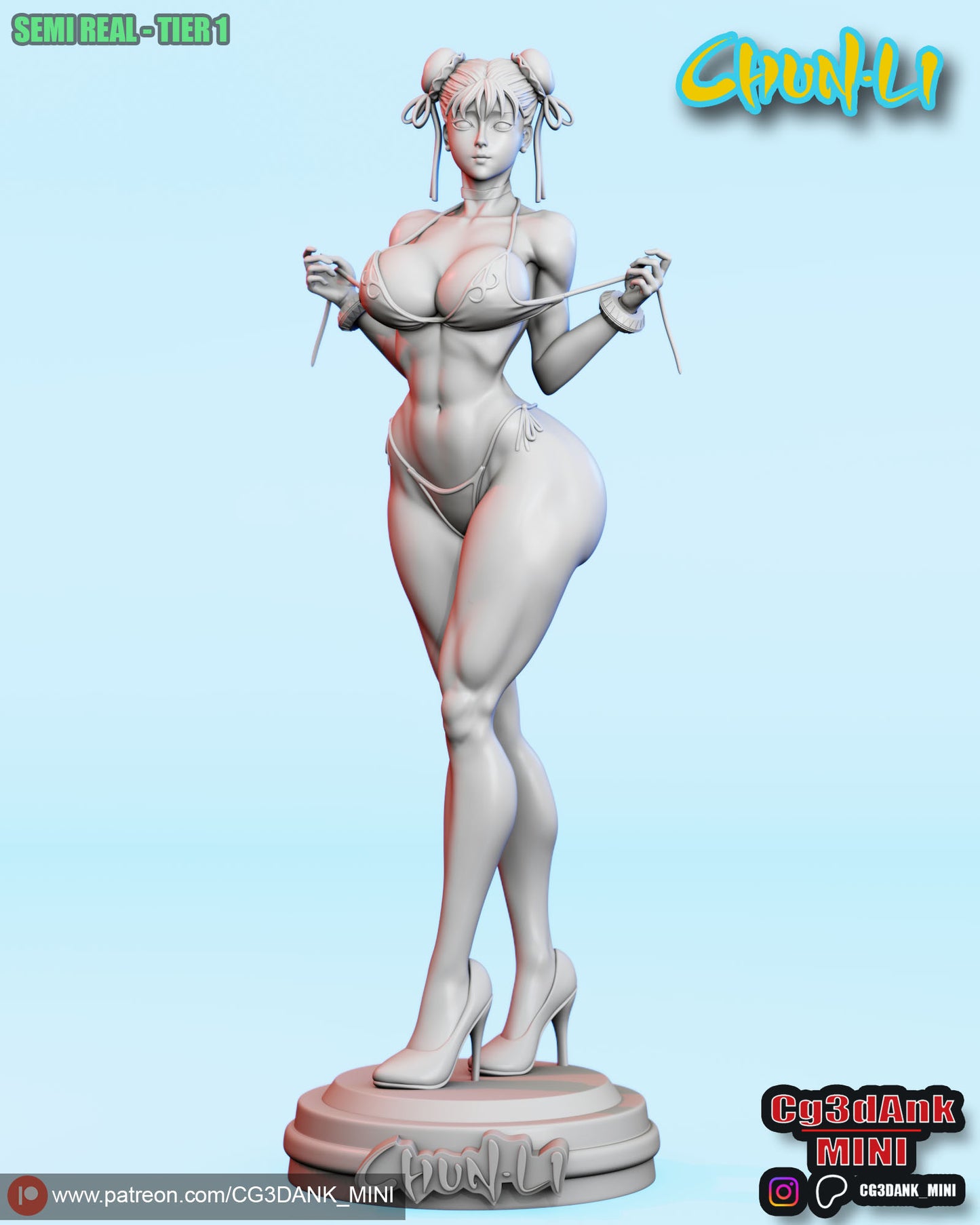Chun-Li Statue 3D-Printed Kit