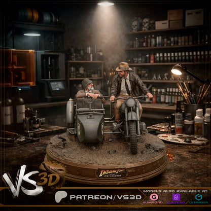 Indiana Jones Diorama Statue 3D-Printed Kit