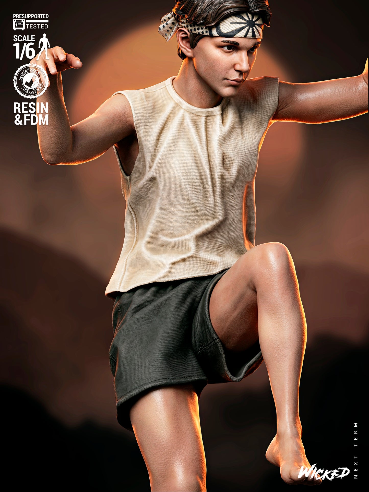 Daniel Larusso Statue 3D-Printed Kit