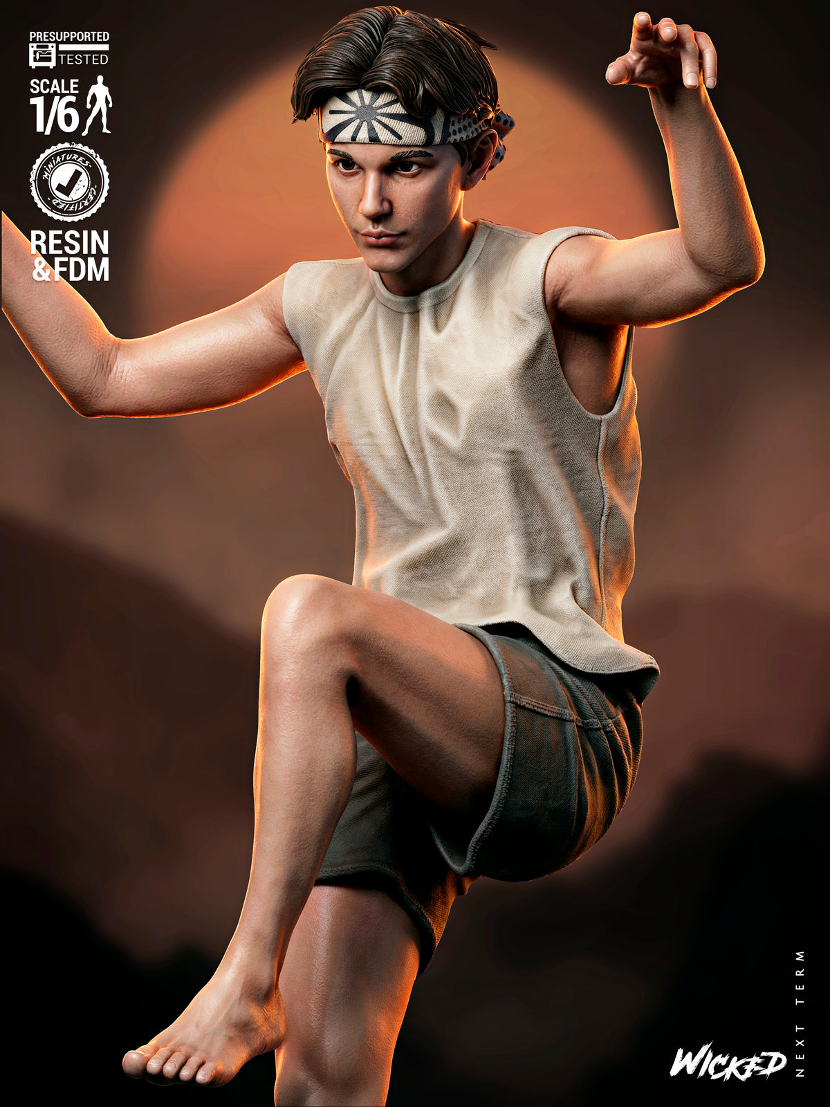 Daniel Larusso Statue 3D-Printed Kit