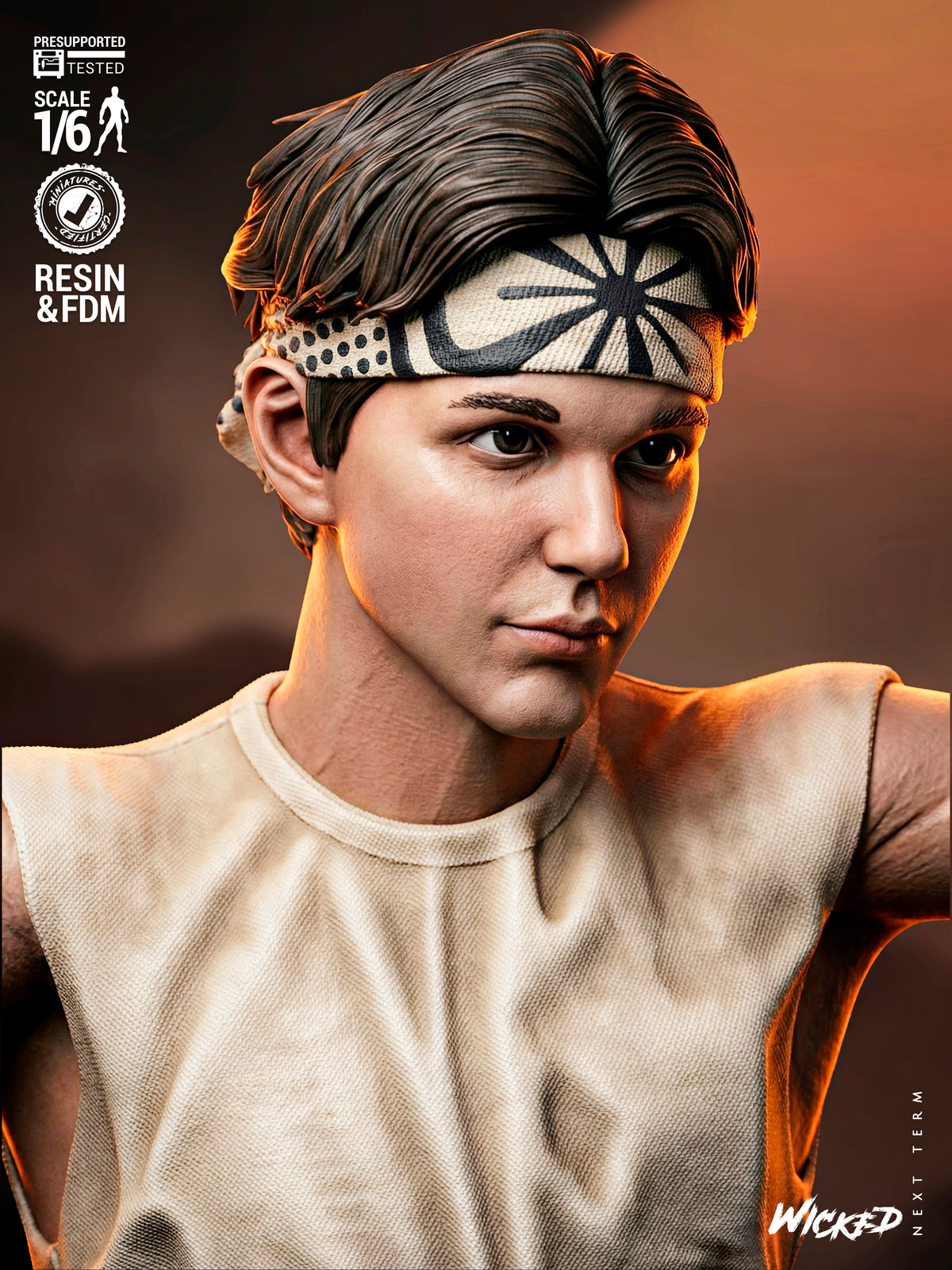 Daniel Larusso Statue 3D-Printed Kit