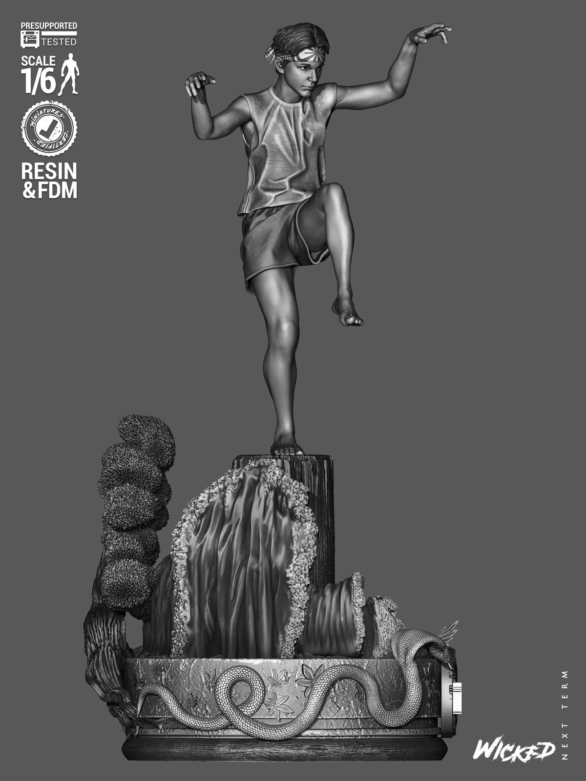 Daniel Larusso Statue 3D-Printed Kit