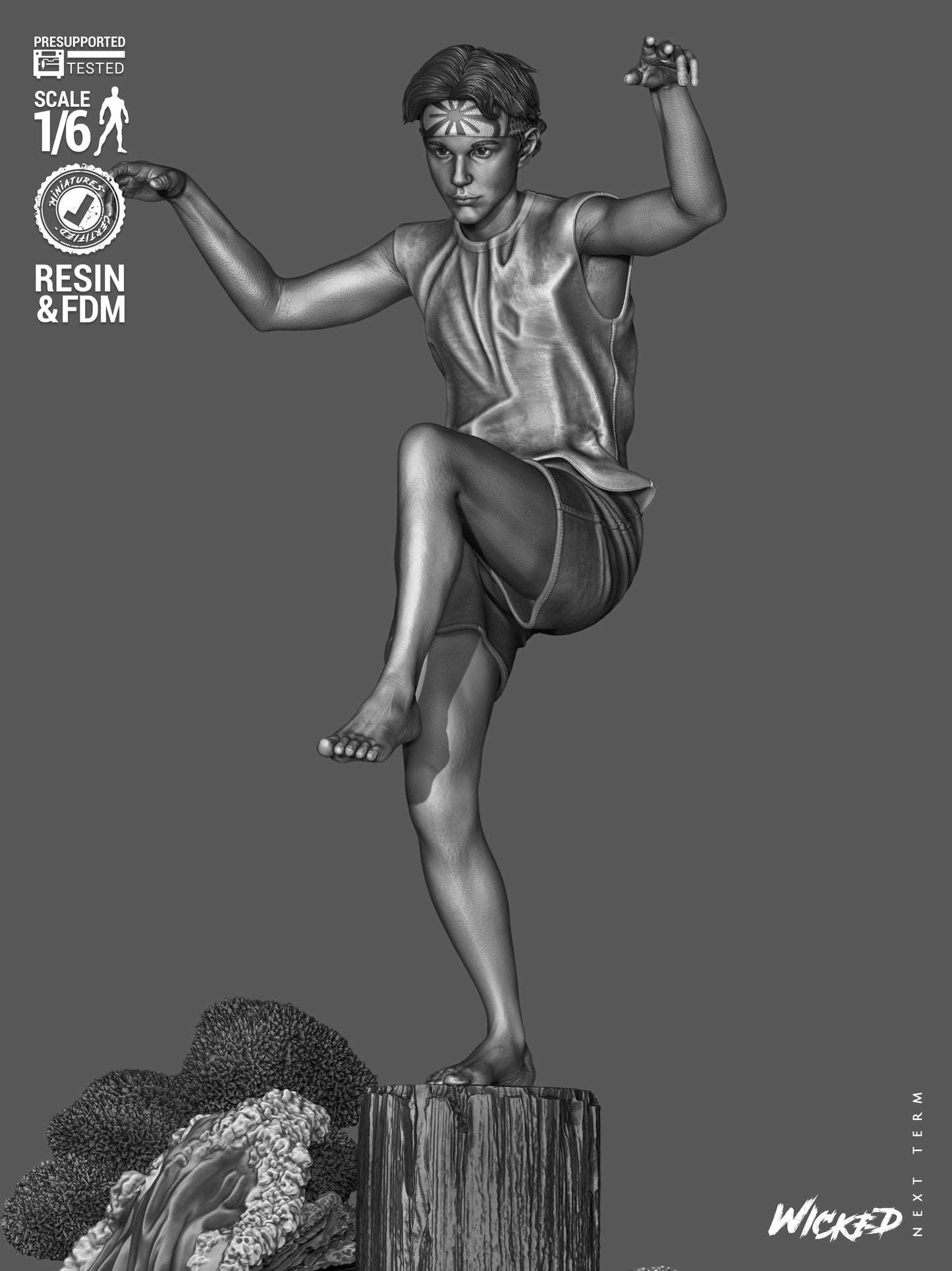 Daniel Larusso Statue 3D-Printed Kit