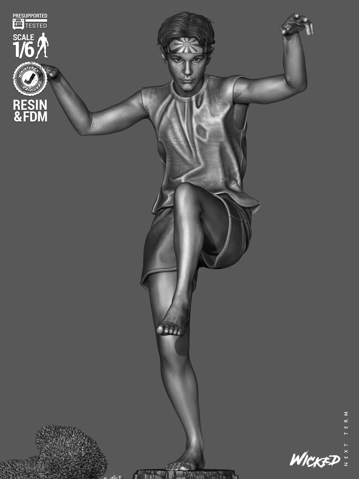 Daniel Larusso Statue 3D-Printed Kit