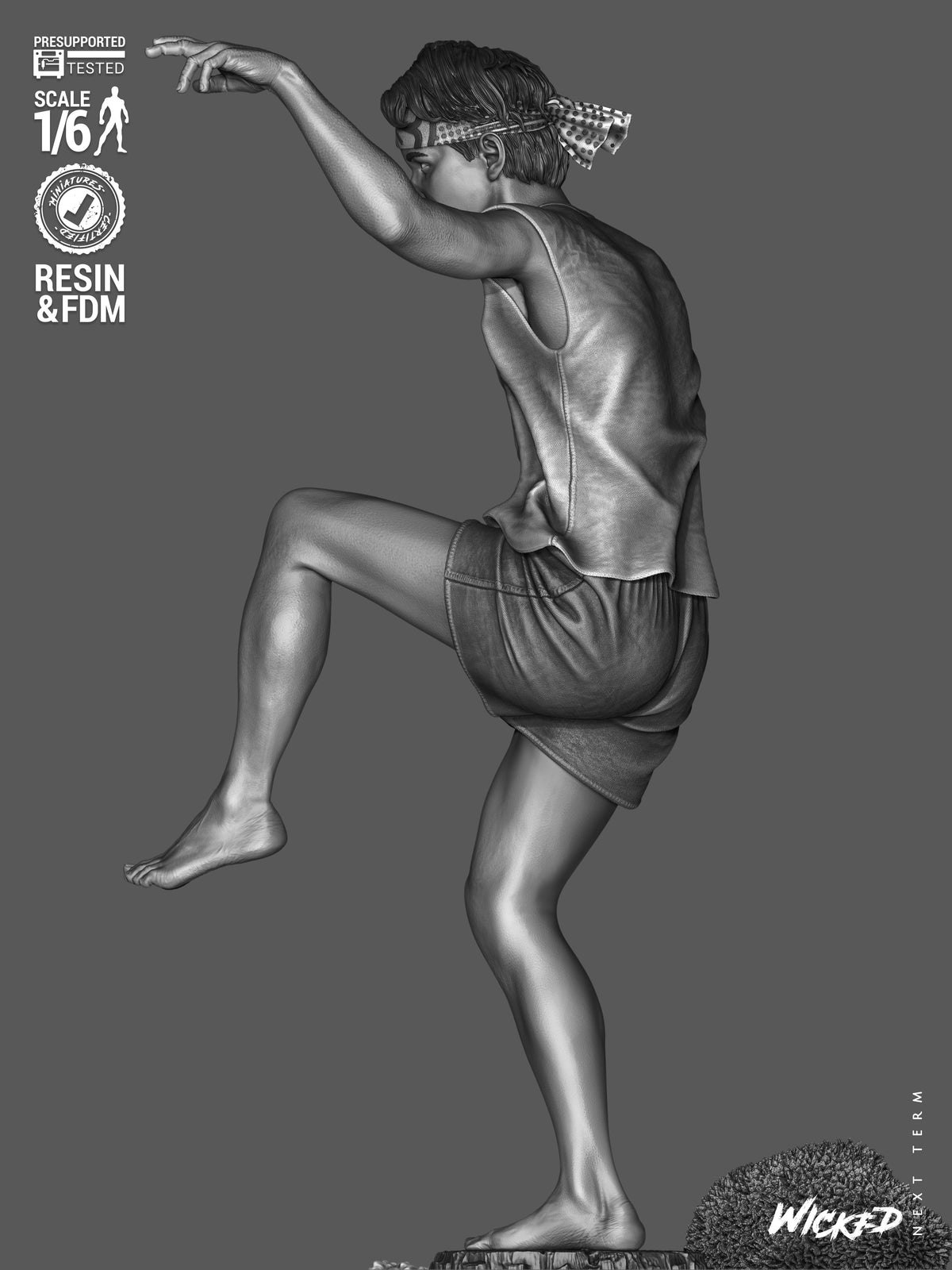 Daniel Larusso Statue 3D-Printed Kit