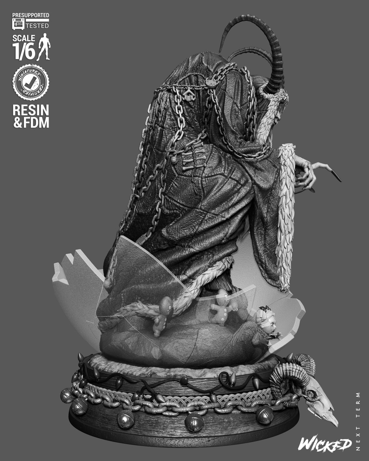 Krampus Statue 3D-Printed Kit