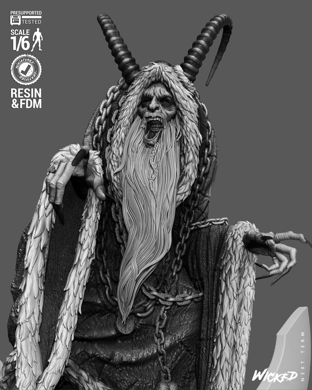 Krampus Statue 3D-Printed Kit