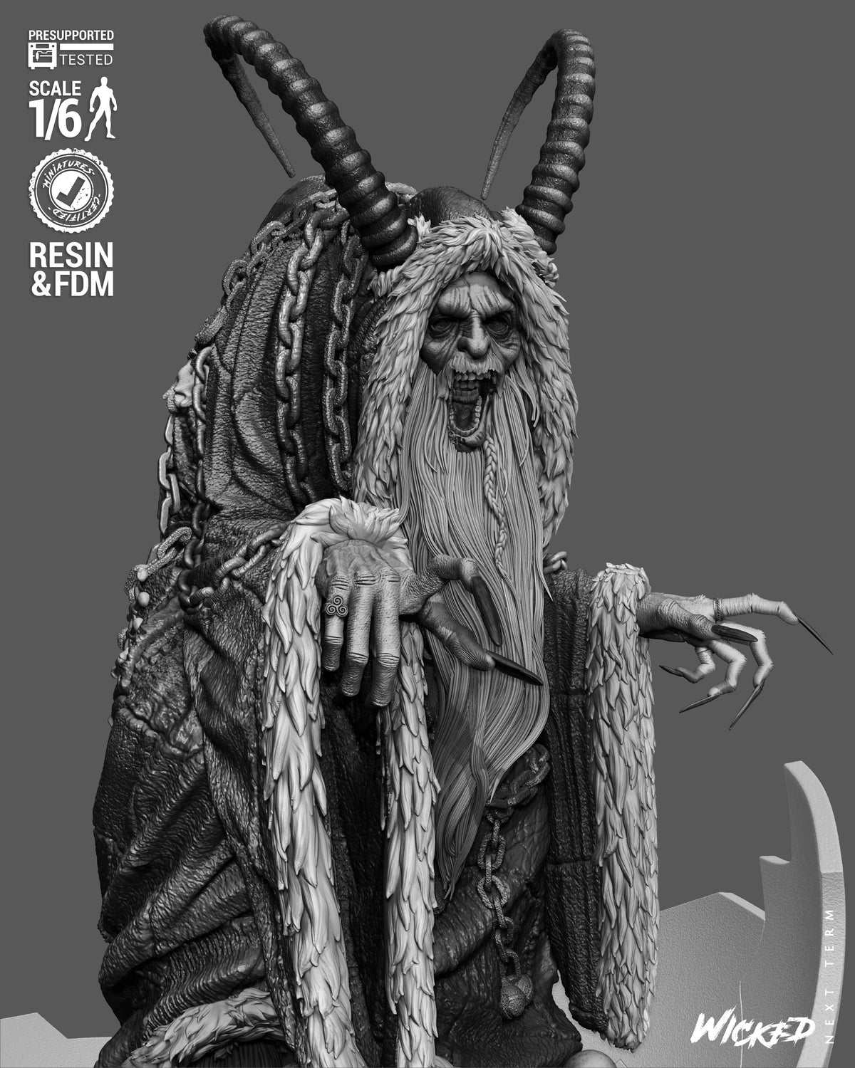 Krampus Statue 3D-Printed Kit