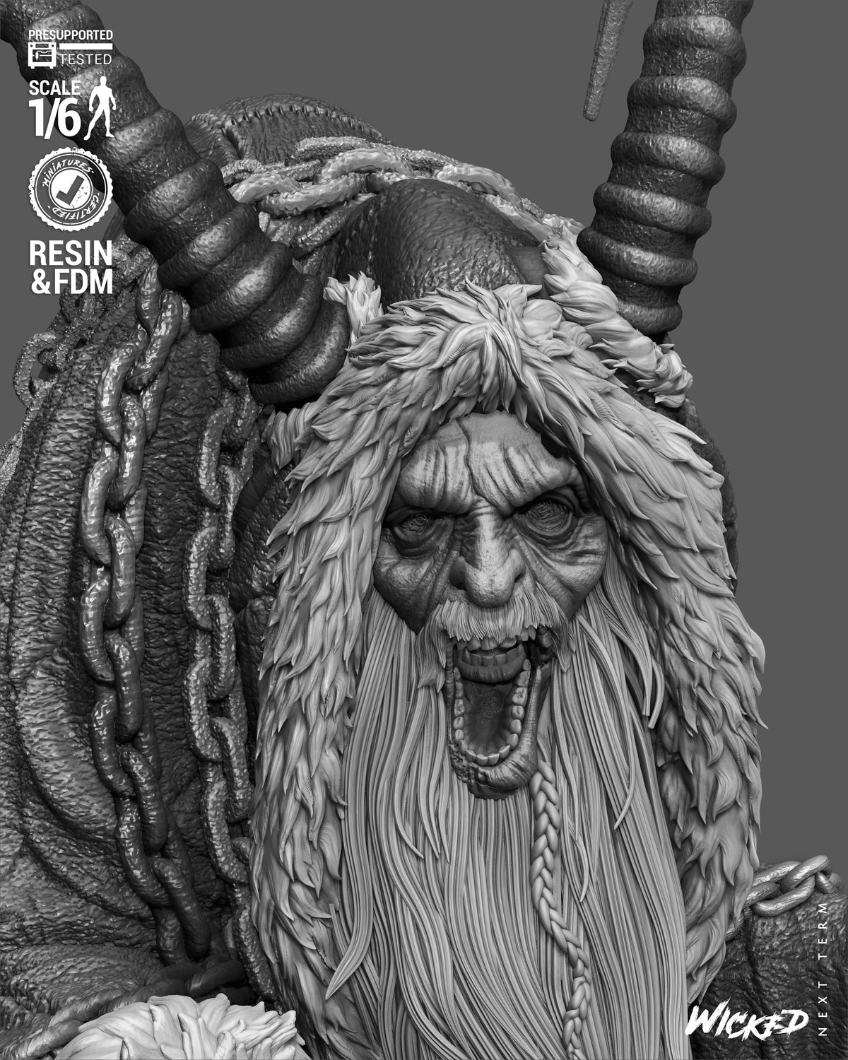 Krampus Statue 3D-Printed Kit