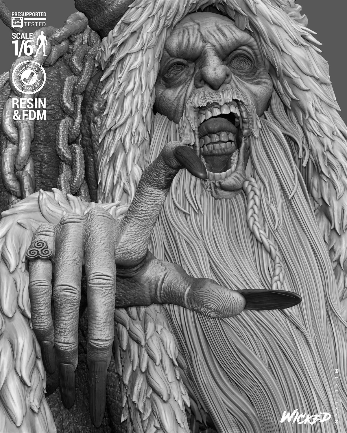 Krampus Statue 3D-Printed Kit