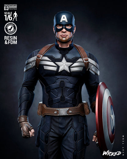 Captain America Statue 3D-Printed Kit