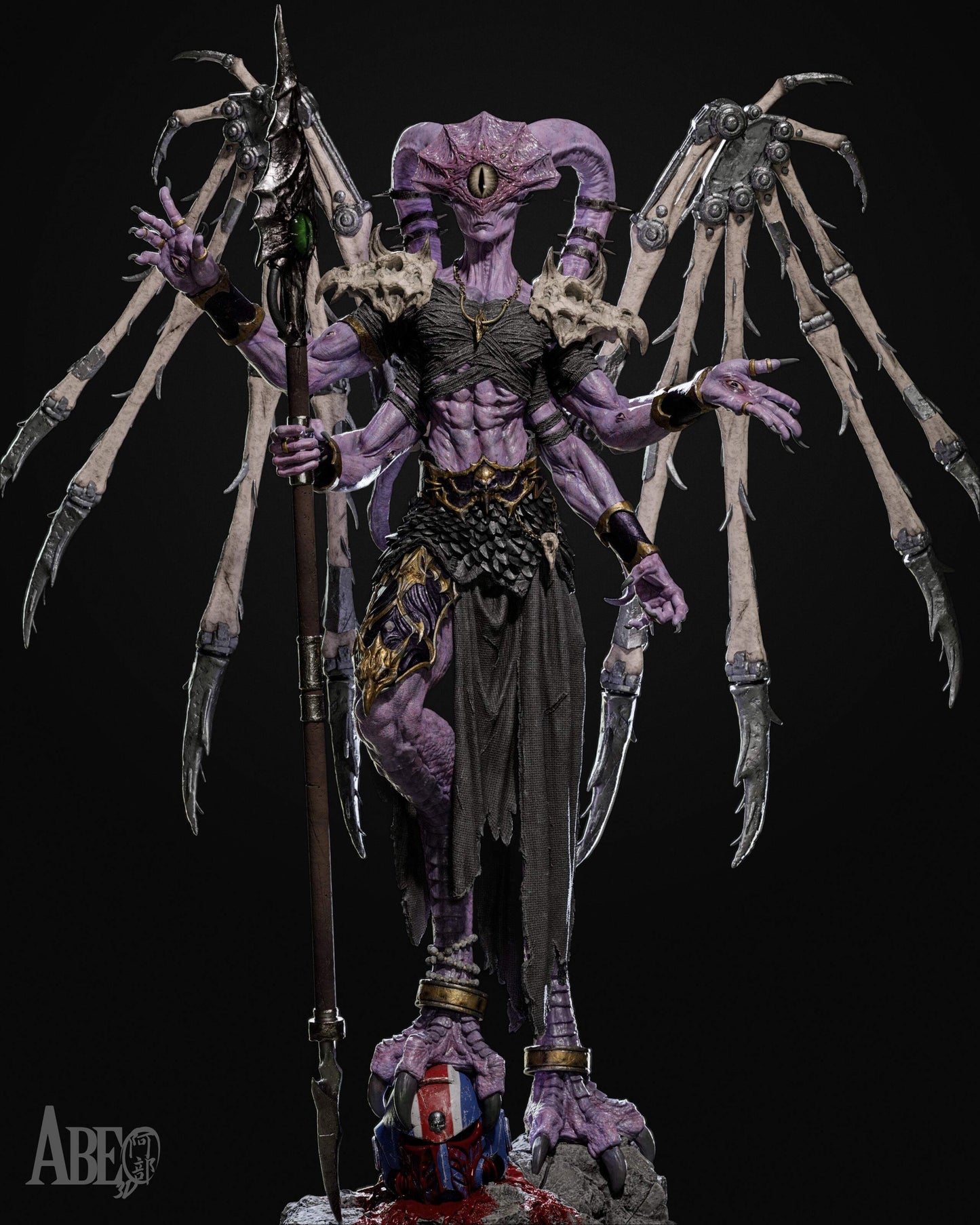Ninefold Sorcerer Statue 3D-Printed Kit
