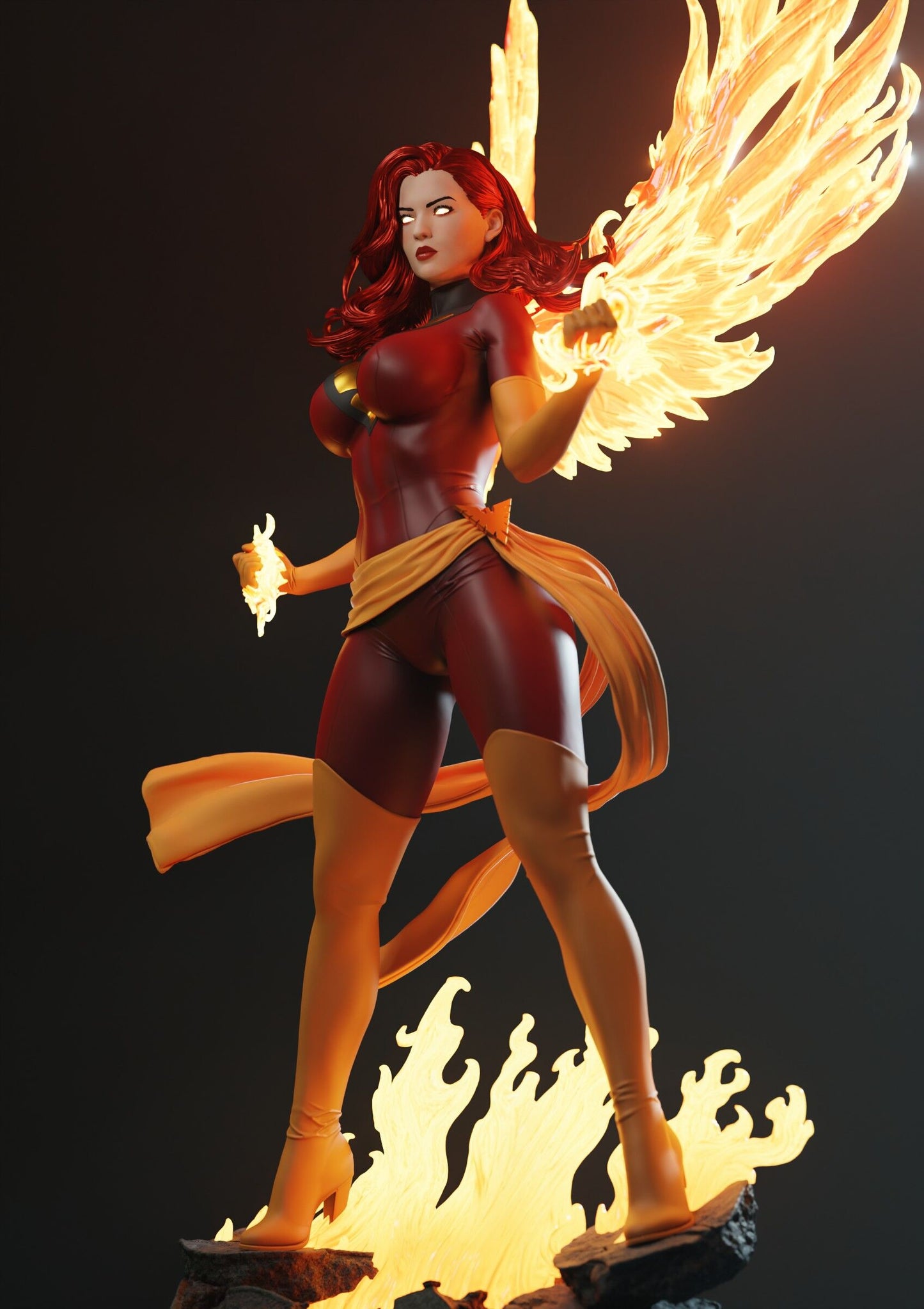 Dark Phoenix Statue 3D-Printed Kit