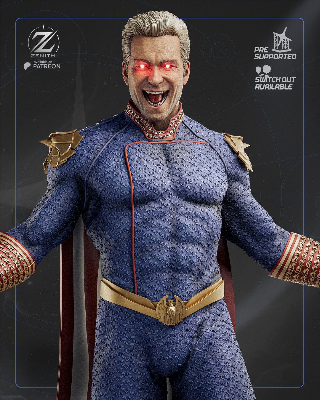 Homelander Statue 3D-Printed Kit