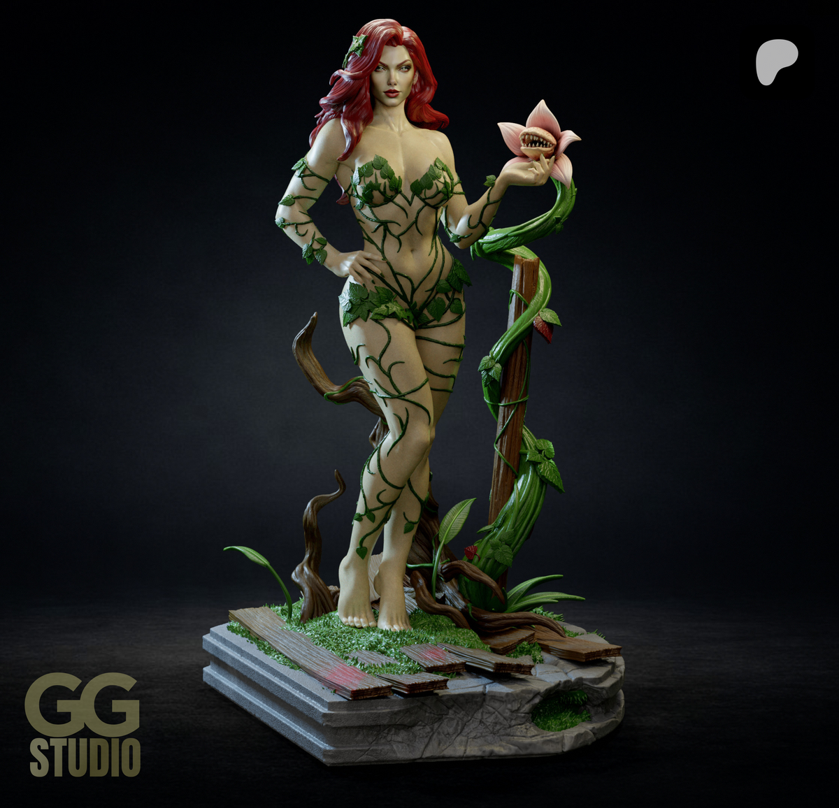Poison Ivy Statue 3D-Printed Kit