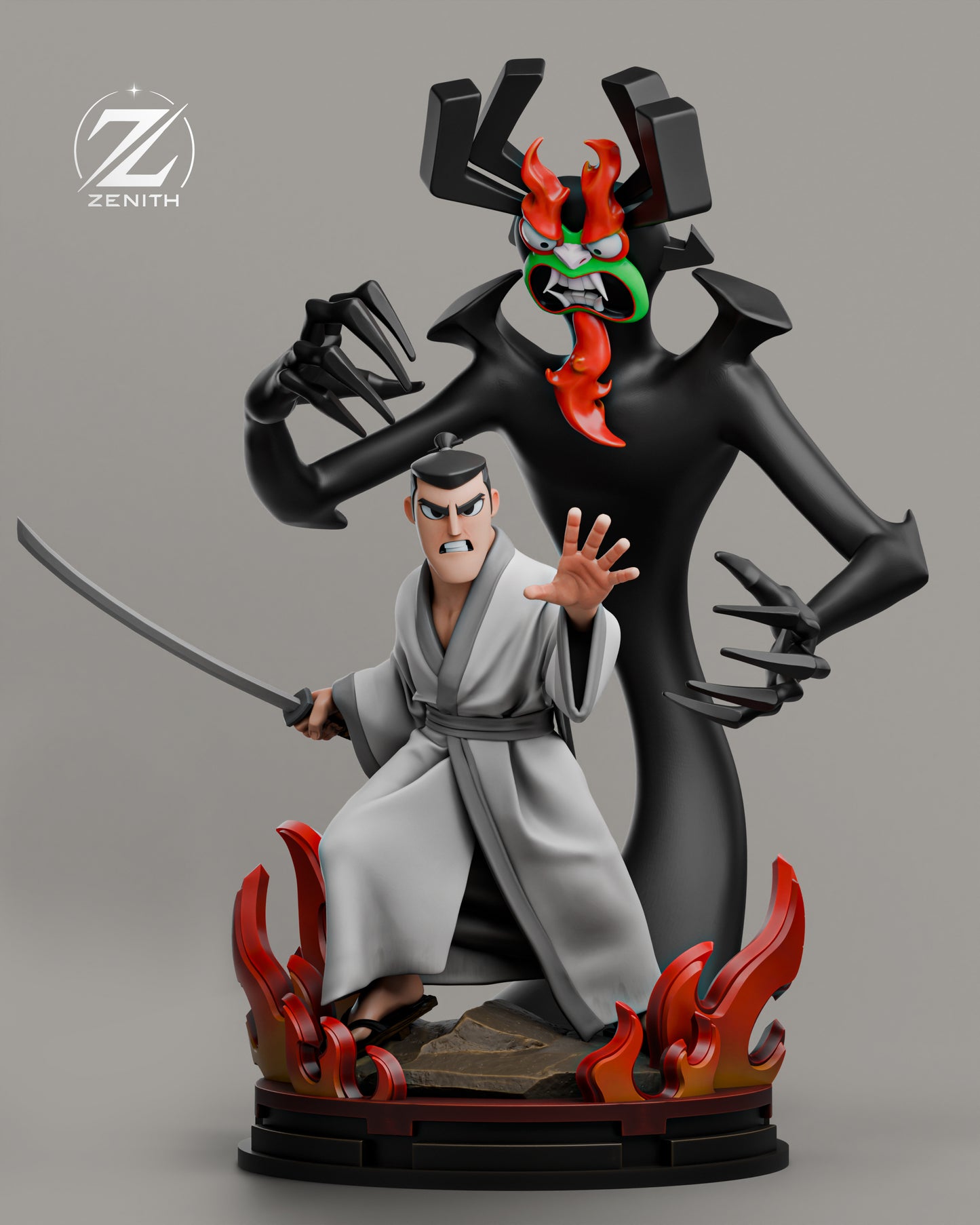 Samurai Jack Statue 3D-Printed Kit