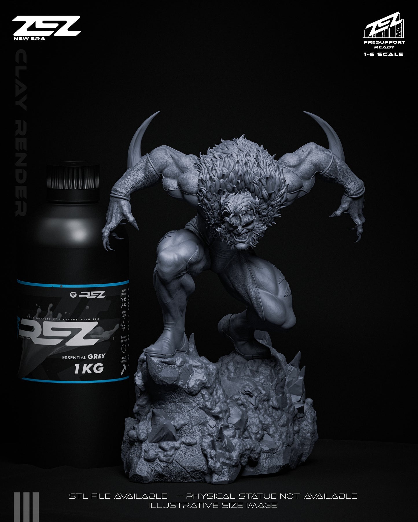 Sabretooth Statue 3D-Printed Kit