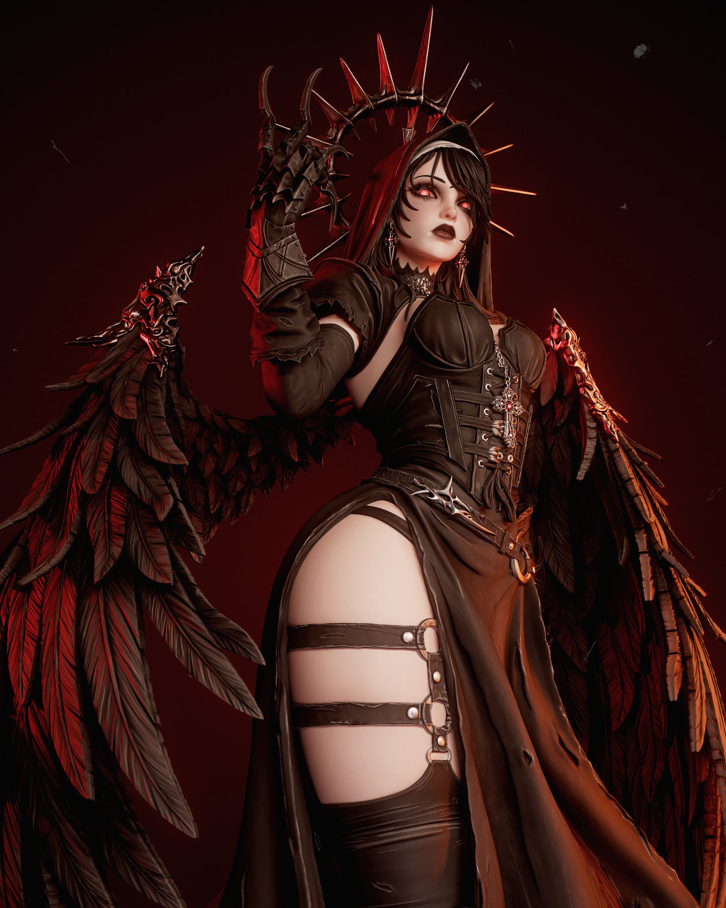 Corrupted Nun Statue 3D-Printed Kit