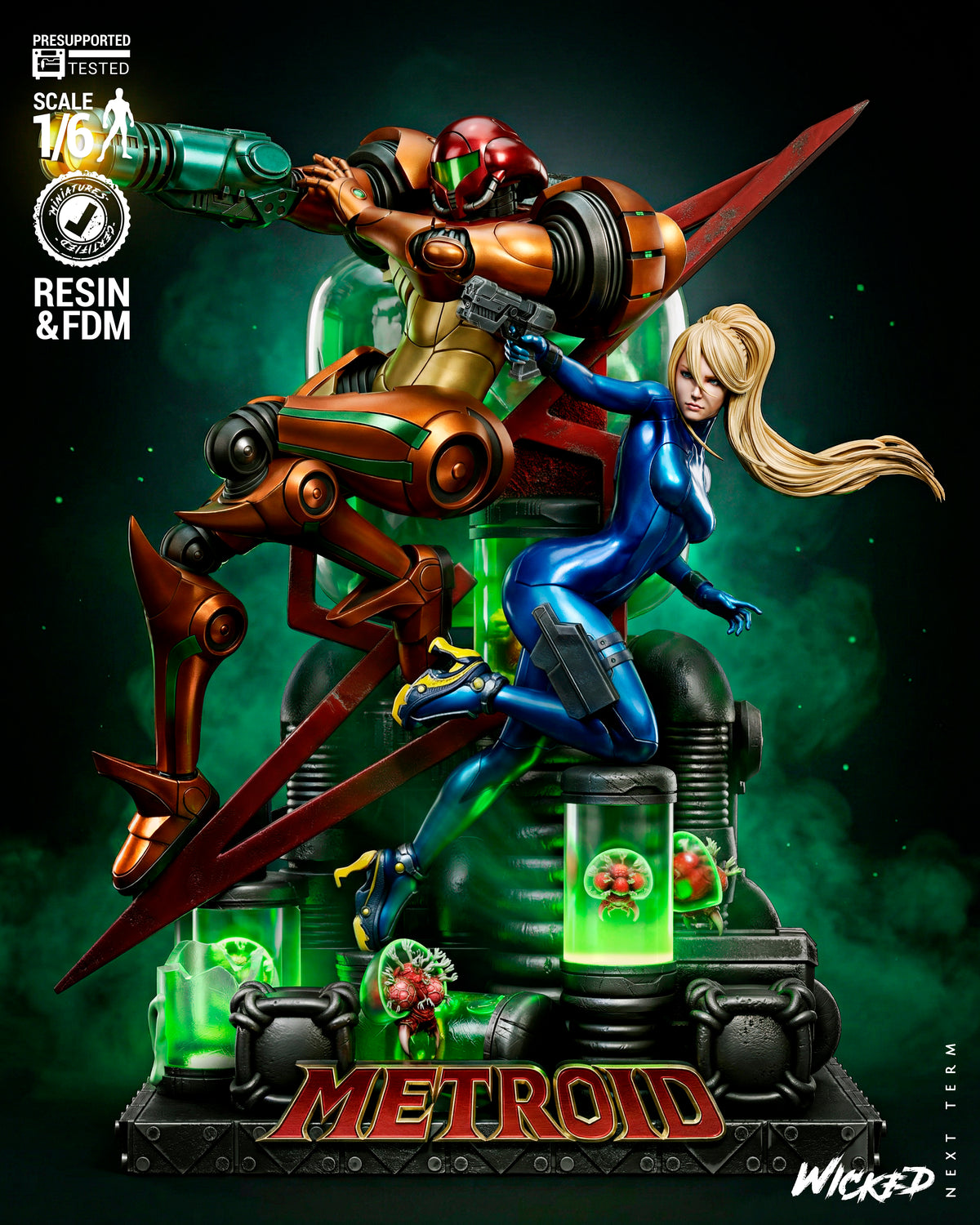 Metroid Diorama 3D-Printed Kit