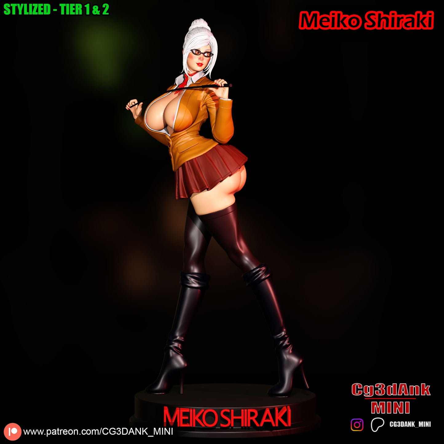 Meiko Shiraki Statue 3D-Printed Kit