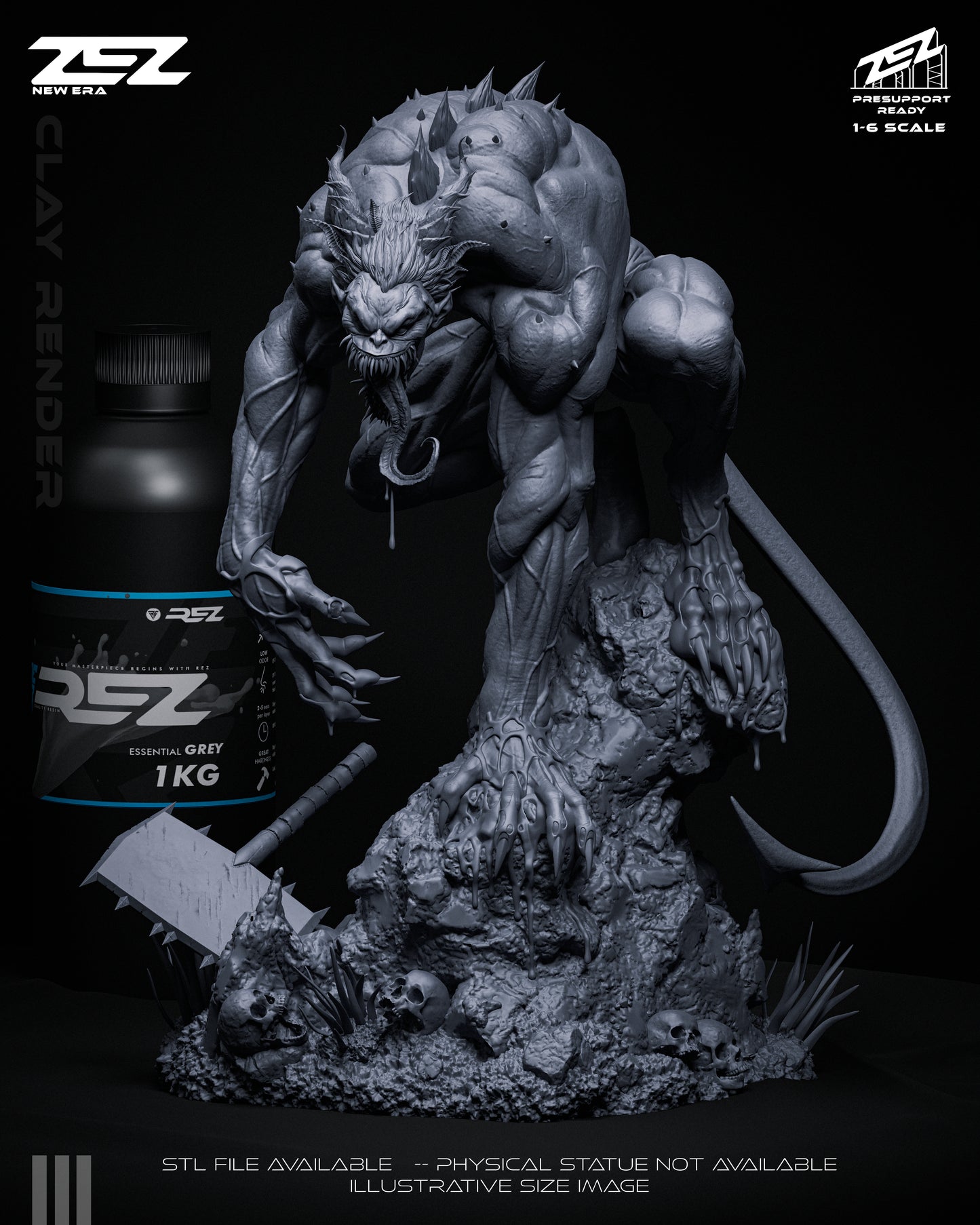 Joker Absolute Statue 3D-Printed Kit