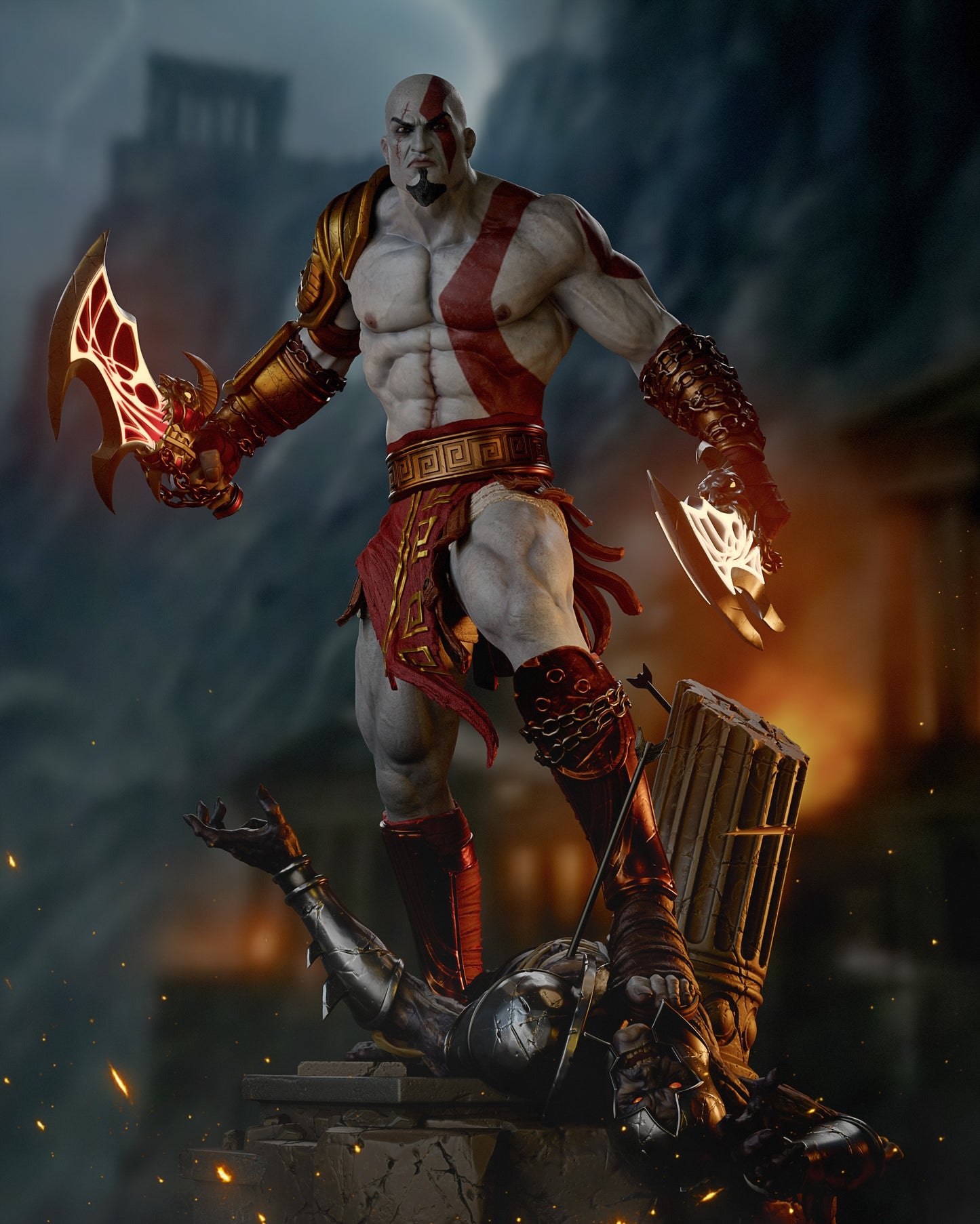 Kratos Statue 3D-Printed Kit