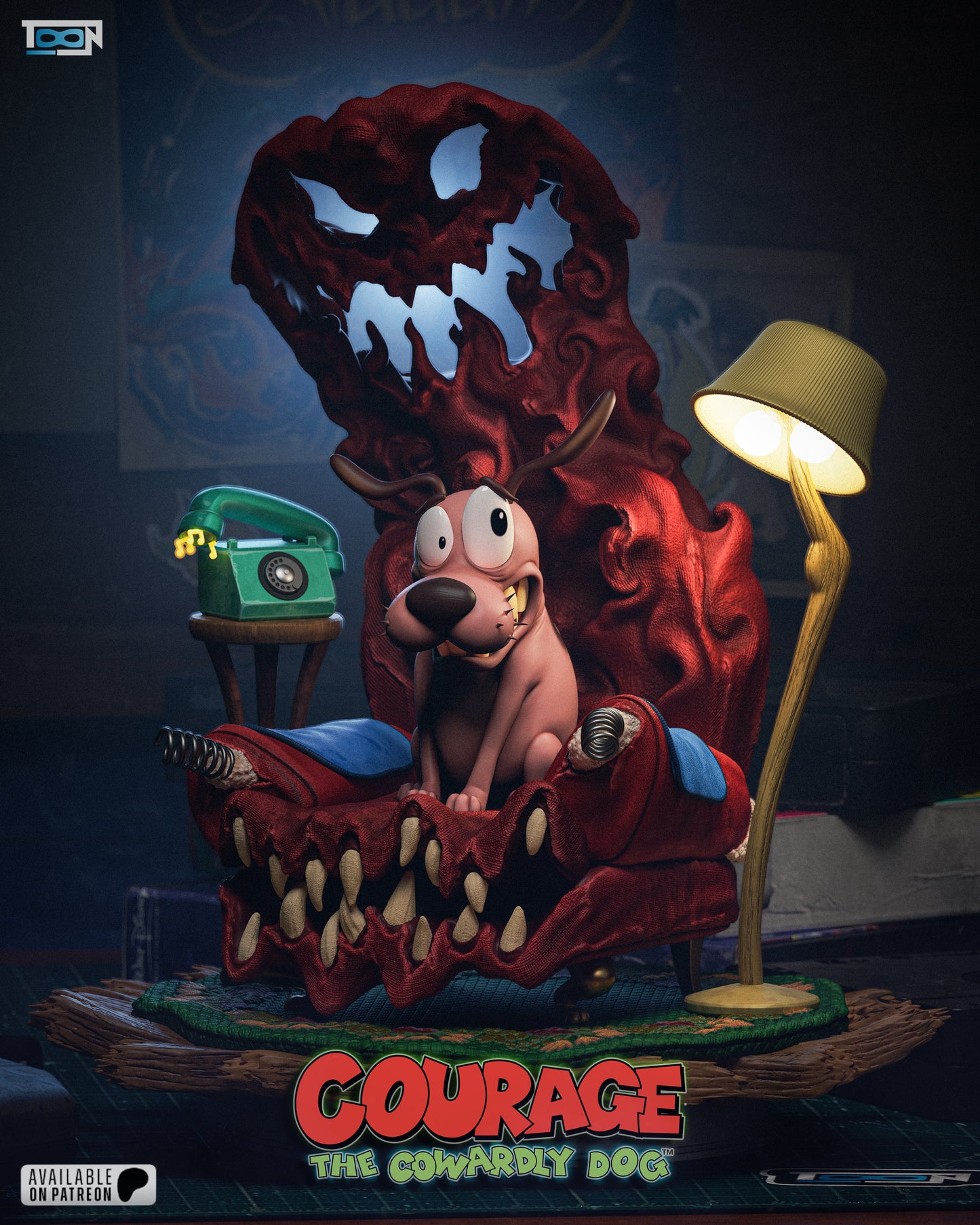 Courage The Cowardly Dog Statue