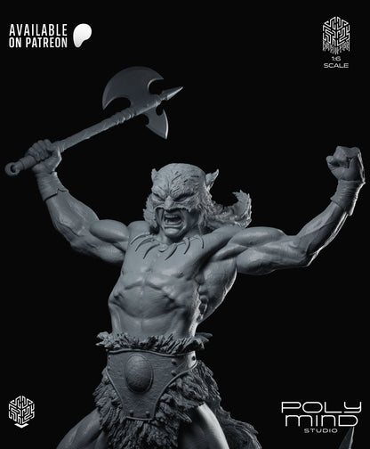 Dark Wolf Statue 3D-Printed Kit