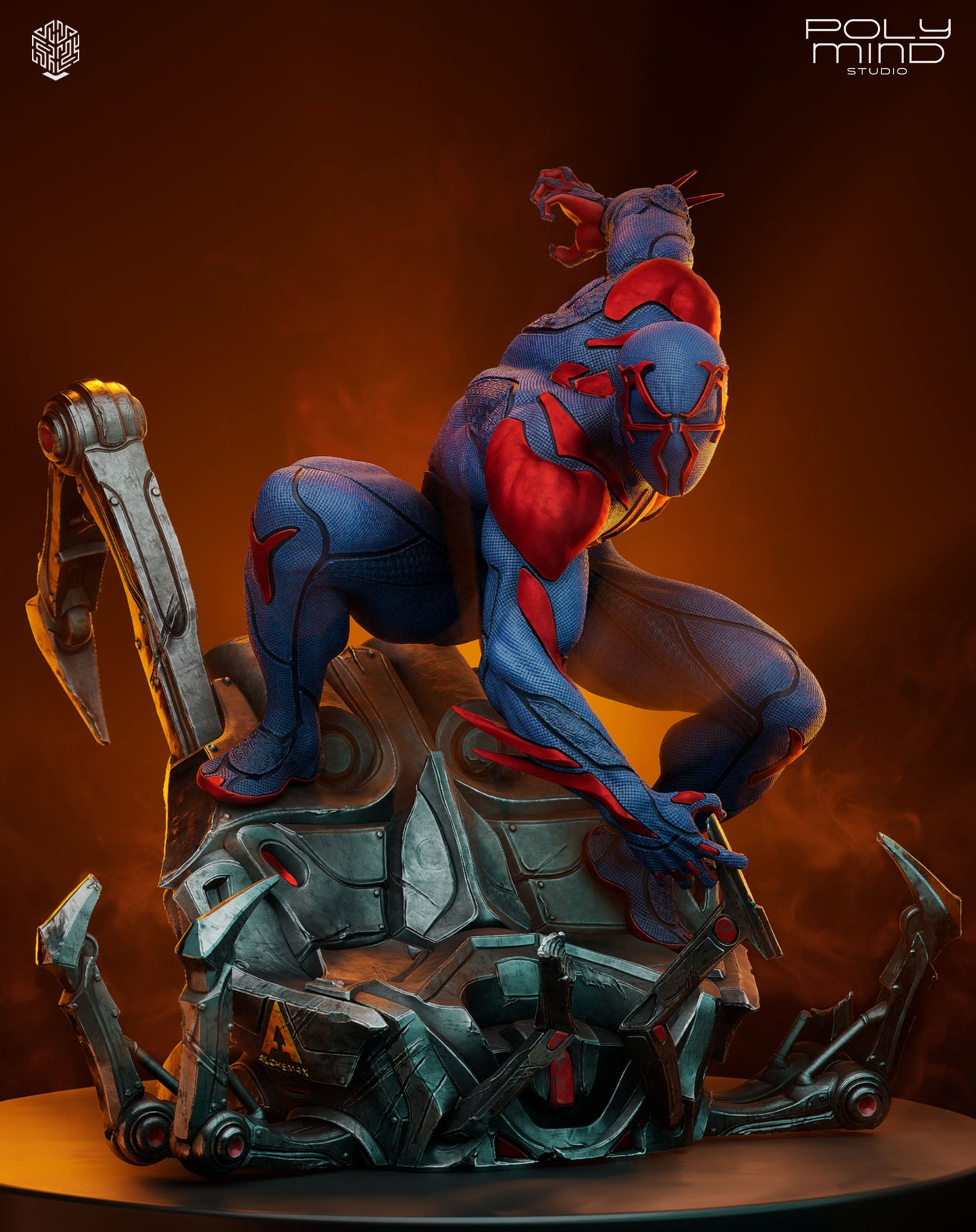 Spiderman 2099 Statue 3D-Printed Kit
