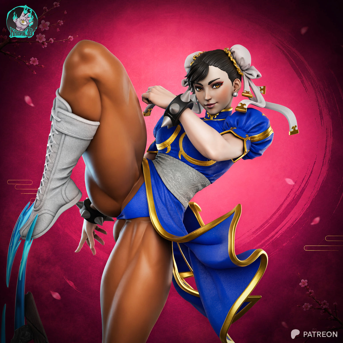 Chun-Li Statue 3D-Printed Kit